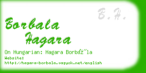 borbala hagara business card